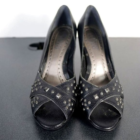 Franco Sarto Chunky Studded Heels Size 6 - Picture 2 of 7
